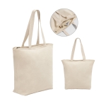 Katoenen tassen met logo en ritssluiting gemaakt van 280 g/m2 Zipper diverse kleuren
