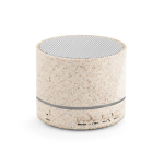 Draagbare bluetooth speaker van strovezel met 3W vermogen kleur naturel