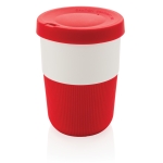 Duurzame PLA grote koffiebeker personaliseren 380ml Funny kleur rood