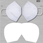 FFP2-maskerhoes met opvallende ontwerpen voor merchandising kleur wit