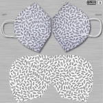 FFP2-maskerhoes met opvallende ontwerpen voor merchandising kleur wit