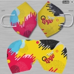 FFP2-maskerhoes met opvallende ontwerpen voor merchandising kleur wit