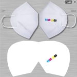 FFP2-maskerhoes met opvallende ontwerpen voor merchandising kleur wit