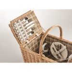 Picknickmand voor 4 personen Set Picnic Ciutadella kleur hout tweede foto weergave