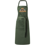 Lang keukenschort in diverse kleuren met opdruk 240g/m2 Masterchef kleur donkergroen weergave zeefdruk