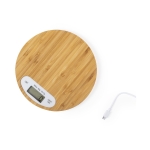 ronde bamboe keukenweegschaal tot 5kg Bamboo kleur naturel tweede weergave