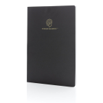Ecologisch notitieboek personaliseren van steenpapier A5 Stone Paper kleur zwart weergave met logo