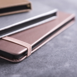 Kunstleer notitieboekje met metallic afwerking A5 Metallic vierde weergave