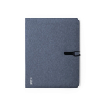 Schrijfmap met logo 600D RPET A4 Mottled Grey  negende weergave