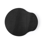 Promotionele polyester muismatten met polssteun kleur zwart derde weergave