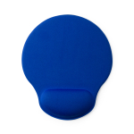 Promotionele polyester muismatten met polssteun kleur blauw  negende weergave