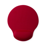 Promotionele polyester muismatten met polssteun kleur rood  negende weergave