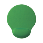 Promotionele polyester muismatten met polssteun kleur groen  negende weergave