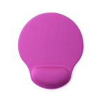 Promotionele polyester muismatten met polssteun kleur fuchsia  negende weergave