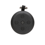 Promotionele ronde speaker van waterdicht materiaal EcoCork kleur zwart tweede weergave