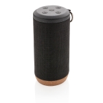 Promotionele ronde speaker van waterdicht materiaal EcoCork kleur zwart zesde weergave