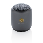 Bluetooth speaker Pocket kleur titanium weergave met logo