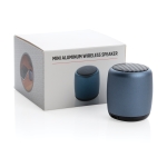 Bluetooth speaker Pocket kleur marineblauw weergave met doos