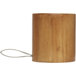 Bamboe bluetooth speaker in gerecylced doosje Tube kleur hout tweede weergave achterkant
