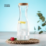 Grote glazen fles met kurk bedrukken 1L Crystal Corkcap kleur doorzichtig tweede weergave