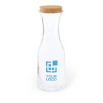 Grote glazen fles met kurk bedrukken 1L Crystal Corkcap met jouw bedrukking