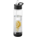 Tritan fles met rietje en fruitinfuser 740ml TuttiFrutti kleur zwart tweede weergave voorkant