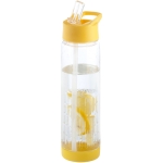 Tritan fles met rietje en fruitinfuser 740ml TuttiFrutti kleur geel tweede weergave voorkant