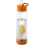 Tritan fles met rietje en fruitinfuser 740ml TuttiFrutti kleur oranje tweede weergave voorkant
