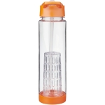 Tritan fles met rietje en fruitinfuser 740ml TuttiFrutti kleur oranje