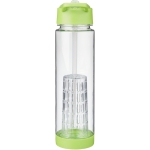 Tritan fles met rietje en fruitinfuser 740ml TuttiFrutti kleur limoen groen