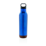 Herbruikbare stalen flessen met kurkbasis 600 ml Cork Base kleur blauw tweede weergave