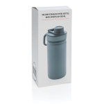Sportfles met thermosfunctie en matte afwerking 550ml Power kleur blauw tweede weergave met doos