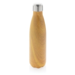 Thermosfles met opvallende houtprint bedrukken 500ml Wood Print kleur licht hout