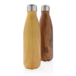 Thermosfles met opvallende houtprint bedrukken 500ml Wood Print kleur licht hout algemene weergave