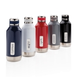 Fles met thermosfunctie en logoplaat 500ml Logo Plate kleur zwart diverse weergaves met logo