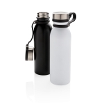 Thermosfles met logo en siliconen handvat 600ml Carry Loop kleur zwart algemene weergave