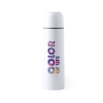 RVS bedrukte thermosflessen full colour bedrukking 500ml Sublim kleur wit tweede weergave
