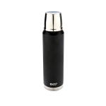 Grote thermoskan bedrukken met logo 1L Swiss Peak Large kleur zwart