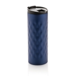 Originele thermosbeker personaliseren roestvrij staal 350ml Geometrisch kleur donkerblauw