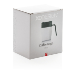 Kleine thermosbeker bedrukken met handvat voor 160 ml koffie kleur wit zevende weergave