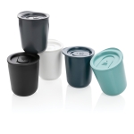 Gepersonaliseerde thermosbeker met logo 250ml Antibacterieel kleur mintgroen algemene weergave