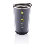 Modern design roestvrijstalen thermosbeker 350 Trendy kleur zwart weergave met logo