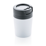 Zeer kleine en compacte thermosbeker to go 160 ml koffie kleur wit