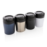 Zeer kleine en compacte thermosbeker to go 160 ml koffie kleur donkerblauw algemene weergave