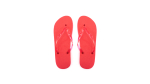 Bedrukte slippers van EVA-zool en transparante bandjes maat 36-38 Pool kleur rood tweede weergave