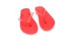 Bedrukte slippers van EVA-zool en transparante bandjes maat 36-38 Pool kleur rood derde weergave