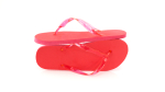Bedrukte slippers van EVA-zool en transparante bandjes maat 36-38 Pool kleur rood vierde weergave