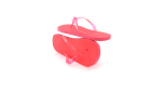 Bedrukte slippers van EVA-zool en transparante bandjes maat 36-38 Pool kleur rood vijfde weergave