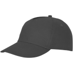 Petten met logo en zelfklevende sluiting, van 175 g/m2 katoen Hero kleur donkergrijs