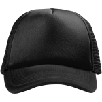 Trucker cap bedrukken van polyester en mesh 100 g/m2 Town kleur zwart tweede weergave voorkant